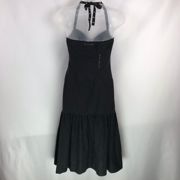 Free People Black Linen Halter Dress - Picture 2 of 7